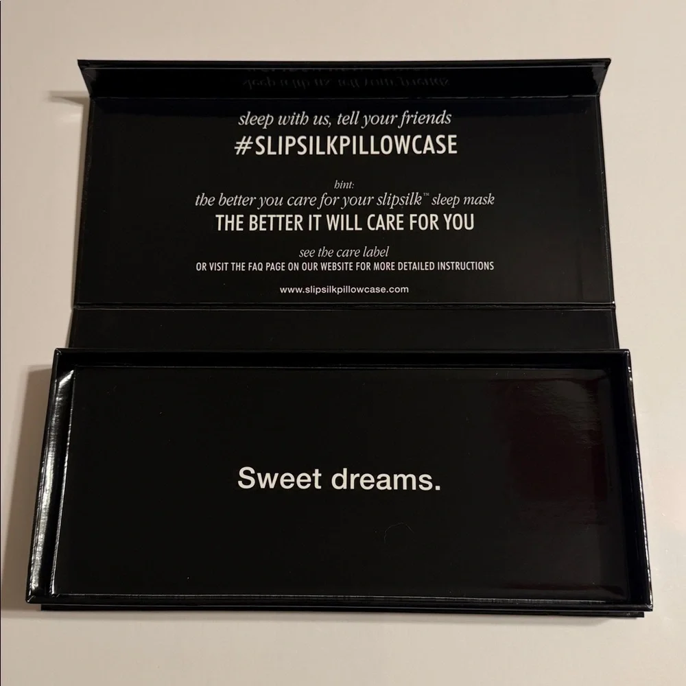 Slip Pure Silk Soft Sleep Eye Mask with Elastic Band, Black